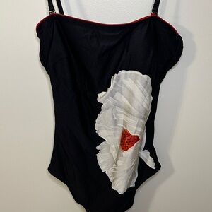 Gottex Black and White Floral One Piece